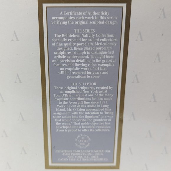 Vintage Avon 1992 Bethlehem Nativity Christmas Collection with COA's - Picture 8 of 15
